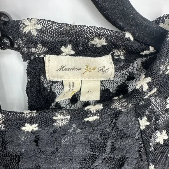 Anthropologie Black and White Lace Blouse - Picture 6 of 9